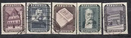 Österreich 1953 Nr Österreich Mi.-Nr.: 989/93 Gestempelt (Posten)