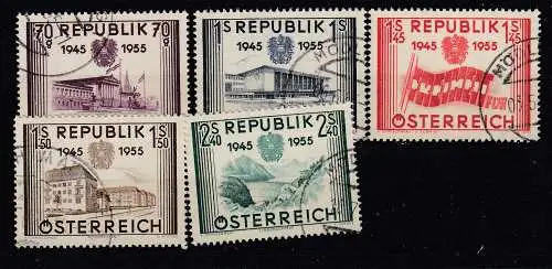 Österreich 1955 Nr Österreich Mi.-Nr.: 1012/16 Gestempelt (Posten)