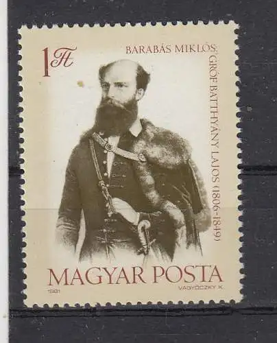Ungarn 1981 Nr Ungarn Mi.-Nr.: 3469 A Postfrisch / **