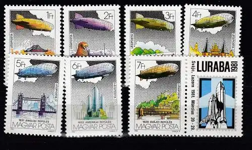 Ungarn 1981 Nr Ungarn Mi.-Nr.: 3477/83 A Postfrisch / **