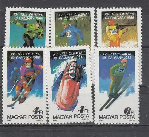 Ungarn 1987 Nr 3929/34 A Postfrisch / **