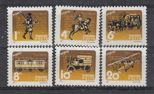 Ungarn Portomarken 1987 Nr 252/57 Postfrisch / **