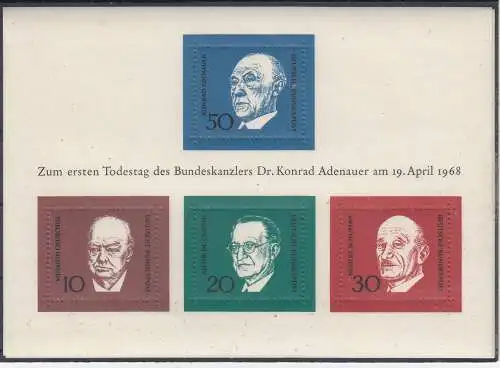 Bundesrep. Deutschland  Nr Block 4 Postfrisch / **
