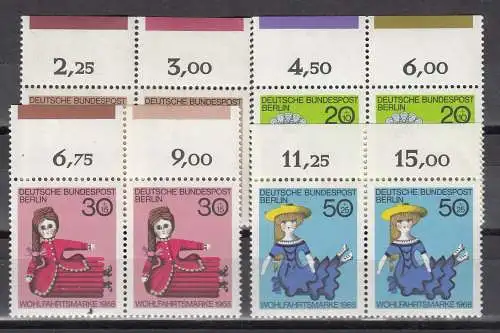 Bundesrep. Deutschland  Nr 322/25 waag. Paar OR Postfrisch / **