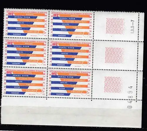 Andorra (franz.)  Nr 354 6.-er Blochk ER Postfrisch / **