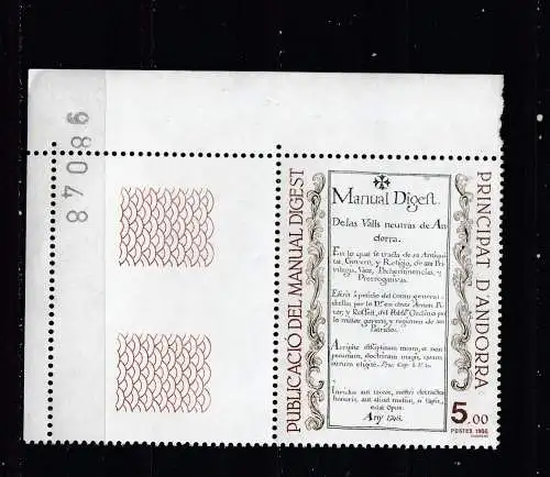 Andorra (franz.)  Nr 373 ER Postfrisch / **