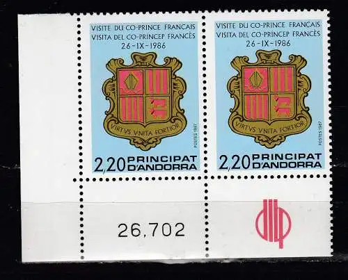 Andorra (franz.)  Nr 376 ER Postfrisch / **