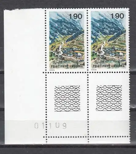 Andorra (franz.)  Nr 381 ER Paar Postfrisch / **