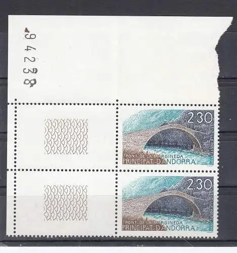 Andorra (franz.)  Nr 406 Paar ER Postfrisch / **