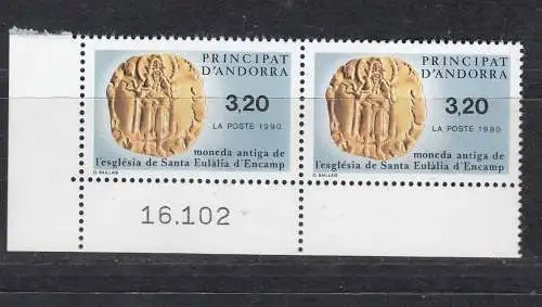 Andorra (franz.)  Nr 420 Paar ER Postfrisch / **