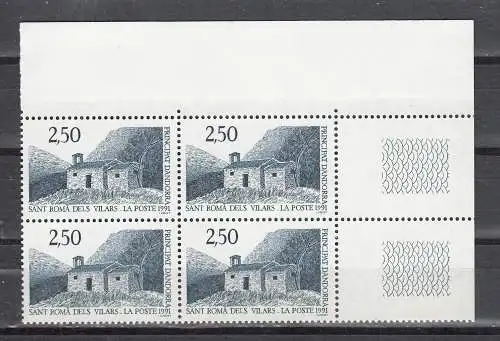 Andorra (franz.)  Nr 421 VB ER Postfrisch / **