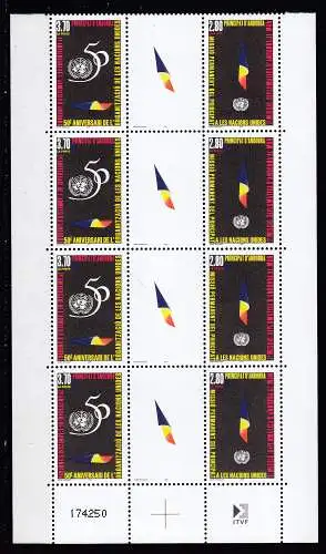 Andorra (franz.)  Nr 485/86 4 DSt UR Postfrisch / **