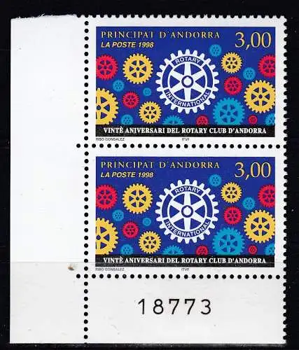 Andorra (franz.)  Nr 522 Paar ER Postfrisch / **