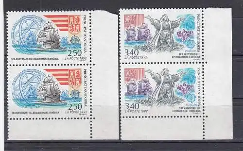 Andorra (franz.)  Nr 437/38 Paar ER Postfrisch / **