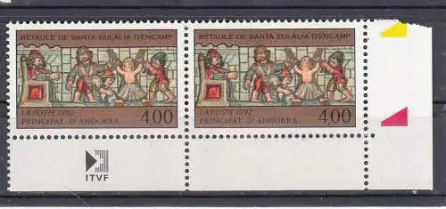 Andorra (franz.)  Nr 443 Paar ER Postfrisch / **