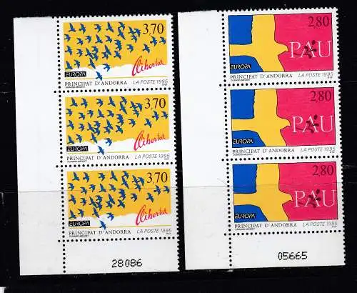 Andorra (franz.)  Nr 477/78 3-Streifen ER Postfrisch / **