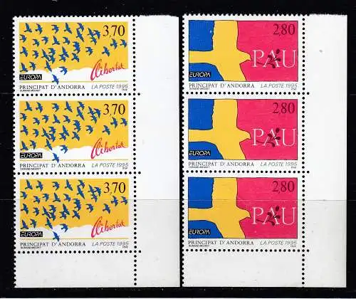 Andorra (franz.)  Nr 477/78 3-Streifen ER Postfrisch / **