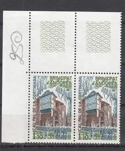 Andorra (franz.)  Nr 303 Paar ER Postfrisch / **