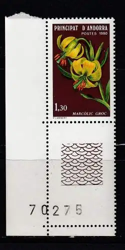 Andorra (franz.)  Nr 307 ER Postfrisch / **