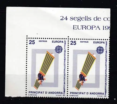 Andorra spanische Post  Nr 221/22 Paar Postfrisch / **