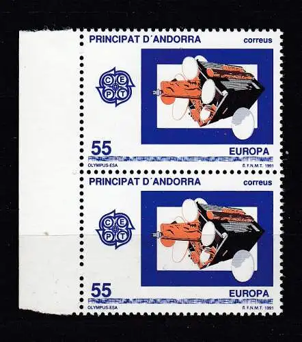 Andorra spanische Post  Nr 221/22 Paar Postfrisch / **