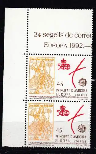 Andorra spanische Post  Nr 221/22 226/27 ER Postfrisch / **