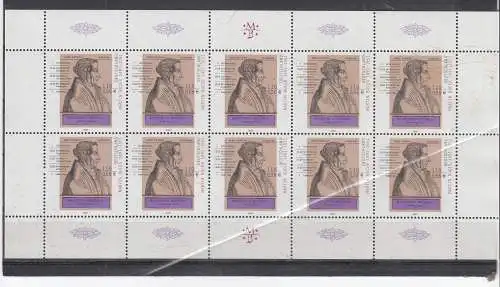 Bundesrep. Deutschland 2001 Nr Zehnerbogen 2169 Postfrisch / **
