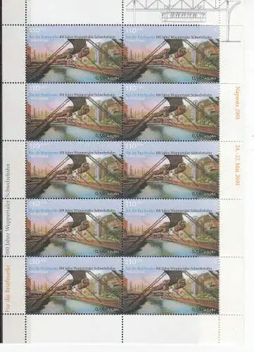 Bundesrep. Deutschland 2001 Nr Zehnerbogen 2171 II Postfrisch / **