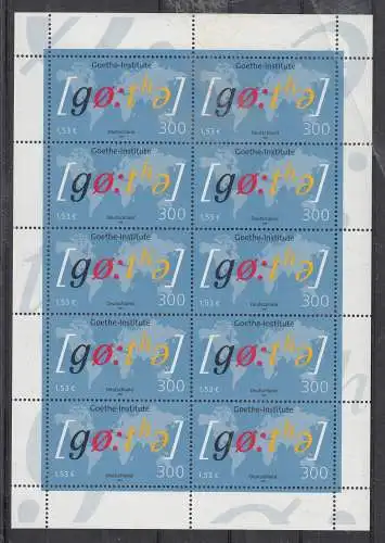 Bundesrep. Deutschland 2001 Nr Zehnerbogen 2181 Postfrisch / **
