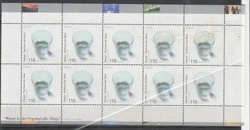 Bundesrep. Deutschland 2001 Nr Zehnerbogen 2185 Postfrisch / **