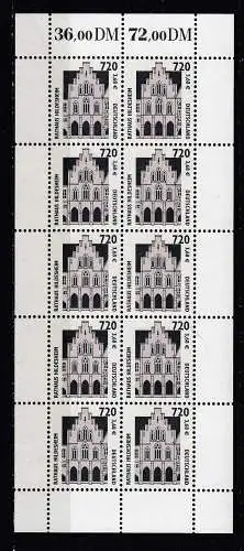 Bundesrep. Deutschland 2001 Nr Zehnerbogen 2197 Postfrisch / **