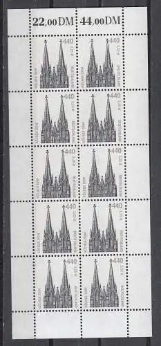 Bundesrep. Deutschland 2001 Nr Zehnerbogen 2206 Postfrisch / **