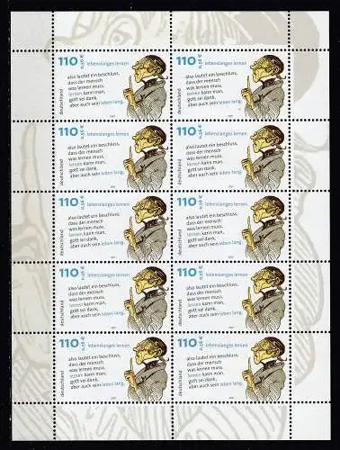 Bundesrep. Deutschland 2001 Nr Zehnerbogen 2209 Postfrisch / **