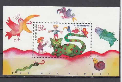 Bundesrep. Deutschland 2001 Nr Zehnerbogen Block 55 Postfrisch / **