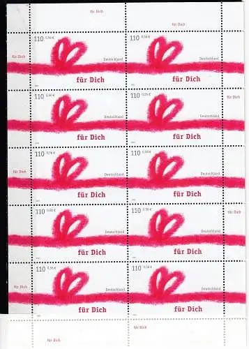 Bundesrep. Deutschland 2001 Nr Zehnerbogen 2223 Postfrisch / **