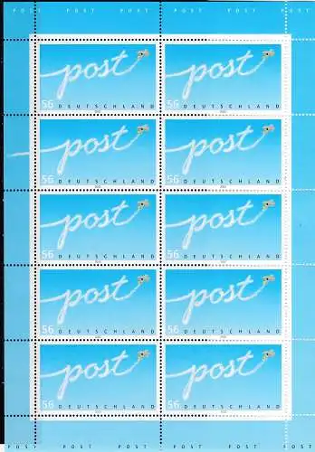 Bundesrep. Deutschland 2002 Nr Zehnerbogen 2250 Postfrisch / **