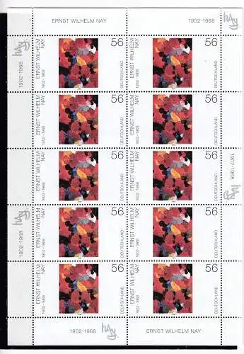 Bundesrep. Deutschland 2002 Nr Zehnerbogen 2267 Postfrisch / **
