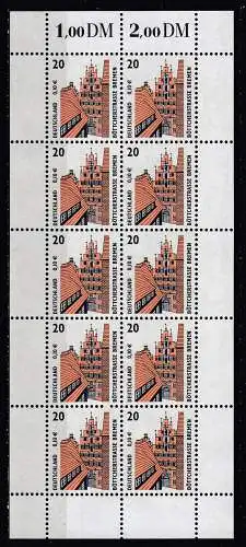 Bundesrep. Deutschland 2002 Nr Zehnerbogen 2224 Postfrisch / **
