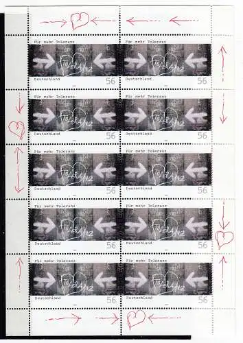 Bundesrep. Deutschland 2002 Nr Zehnerbogen 2235 Postfrisch / **