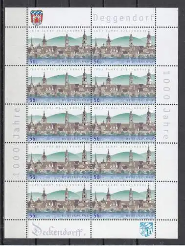 Bundesrep. Deutschland 2002 Nr Zehnerbogen 2243 Postfrisch / **