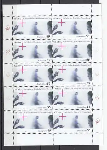 Bundesrep. Deutschland 2002 Nr Zehnerbogen 2372 Postfrisch / **