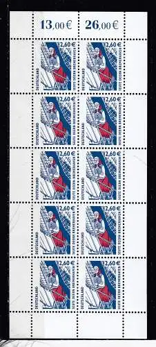 Bundesrep. Deutschland  Nr Zehnerbogen 2322 Postfrisch / **