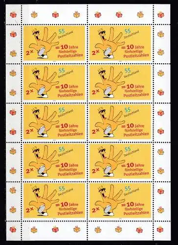 Bundesrep. Deutschland  Nr Kleinbogen 2344 Postfrisch / **