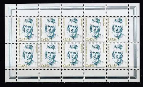 Bundesrep. Deutschland  Nr Kleinbogen 2295 Postfrisch / **