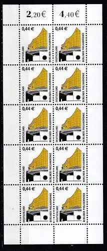 Bundesrep. Deutschland  Nr Kleinbogen 2298 Postfrisch / **