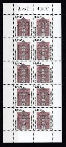 Bundesrep. Deutschland  Nr Kleinbogen 2299 Postfrisch / **