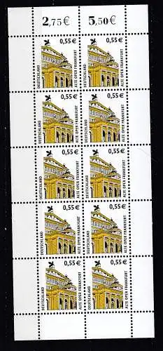 Bundesrep. Deutschland  Nr Kleinbogen 2300 Postfrisch / **
