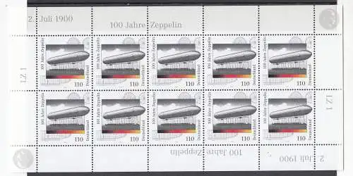 Bundesrep. Deutschland  Nr Kleinbogen 2128 Postfrisch / **