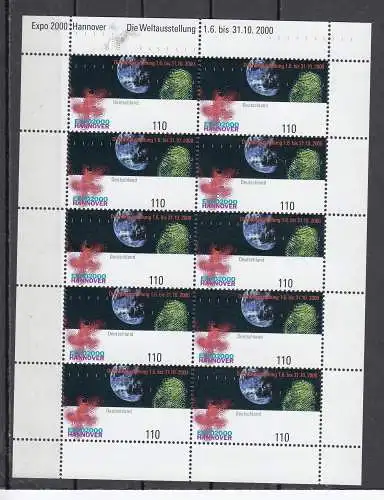 Bundesrep. Deutschland  Nr Klinbogen 2130 Postfrisch / **
