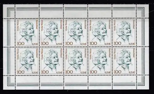 Bundesrep. Deutschland  Nr Klinbogen 2149 Postfrisch / **